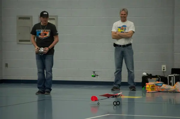 Ephraim Andrew attacking Darin's plane — with Andrew Jesky at Snow College.