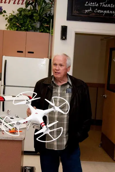 Wally Smith brought his Phantom 2 multi-rotor with HD GoPro camera.