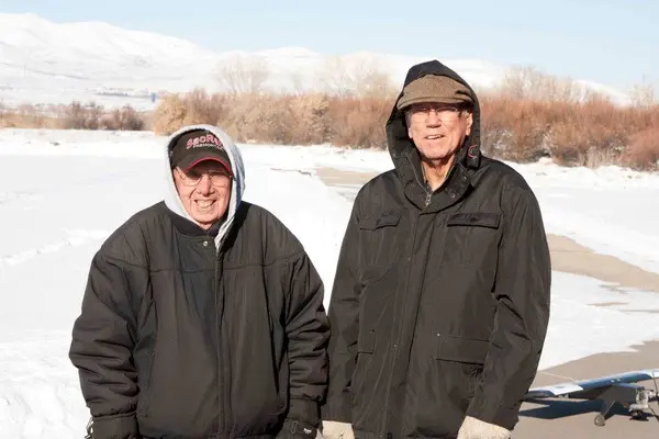 Frank and Dan didn't bring any planes, but came out to show their support!