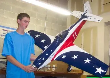 Josh with a Miss America P-51