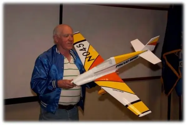 Milt Sanders with “Proud Bird” EF1 Racer