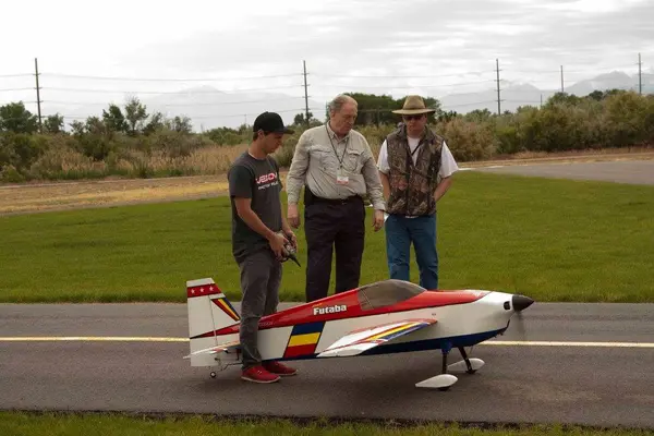 Engine run-up before a demo flight.