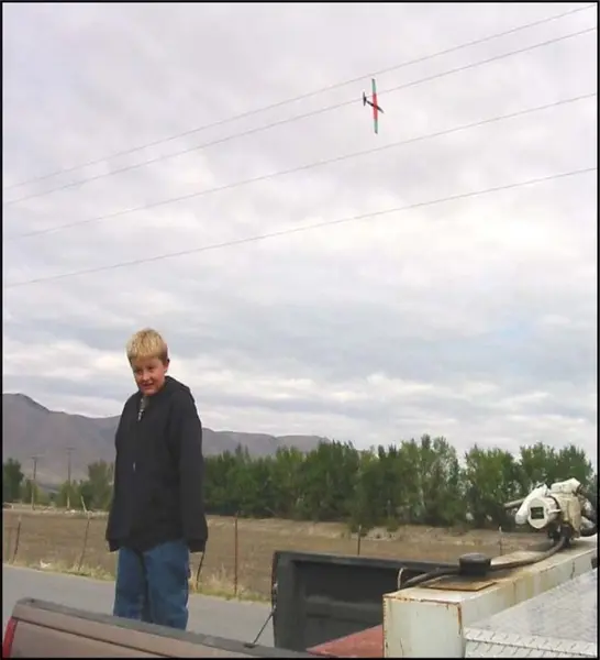 “I’ll tell ya what Dad, I’ll just flap my arms real hard and I’ll fly up there and get yer Plane back