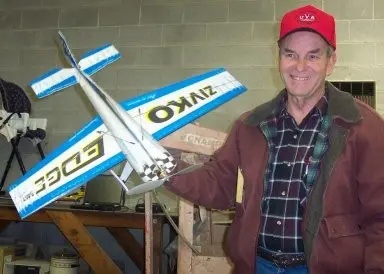 Elwyn with an electric fun fly