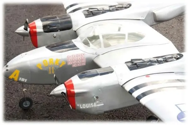 Close-up of Wally’s P-38