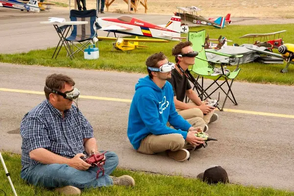 FPV drone racers! The drones themselves are just too small and fast to photograph