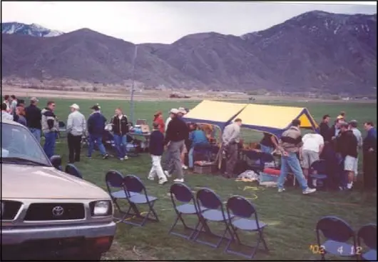 A view down part of the flight line