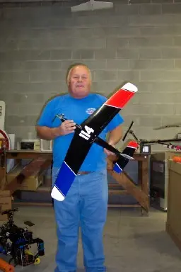 Mike Gordon with a 1/2A pylon racer