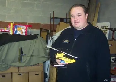Jason with a Blade CP helicopter