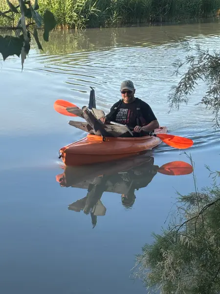 Kayak recovery from the river