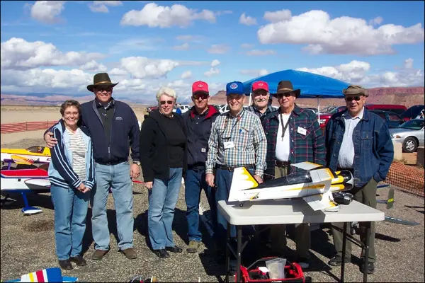 Norma Peck, Darrell, Mary Smith, Marlin Smith, Elwyn Peck, Grey Sauter (old club member), Don Trendler, John Shelley.